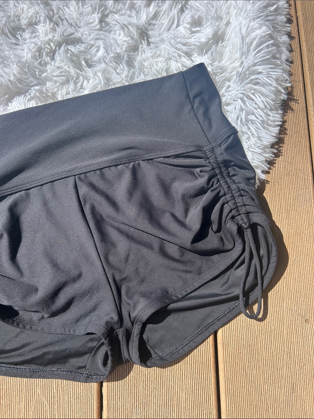 CALIA by Carrie Underwood Black Swim Bikini Bottoms with Ruching Size Medium - Picture 6 of 13